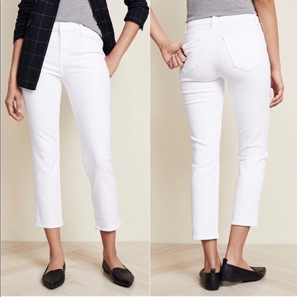 J Brand | Ruby High Rise Crop Cigarette Blanc 27